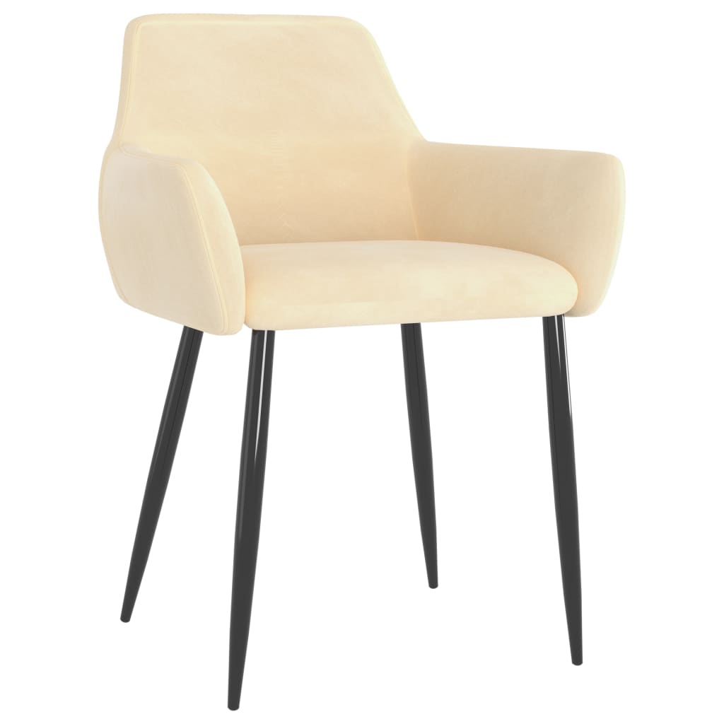vidaXL Eetkamerstoelen 2 st fluweel blauw