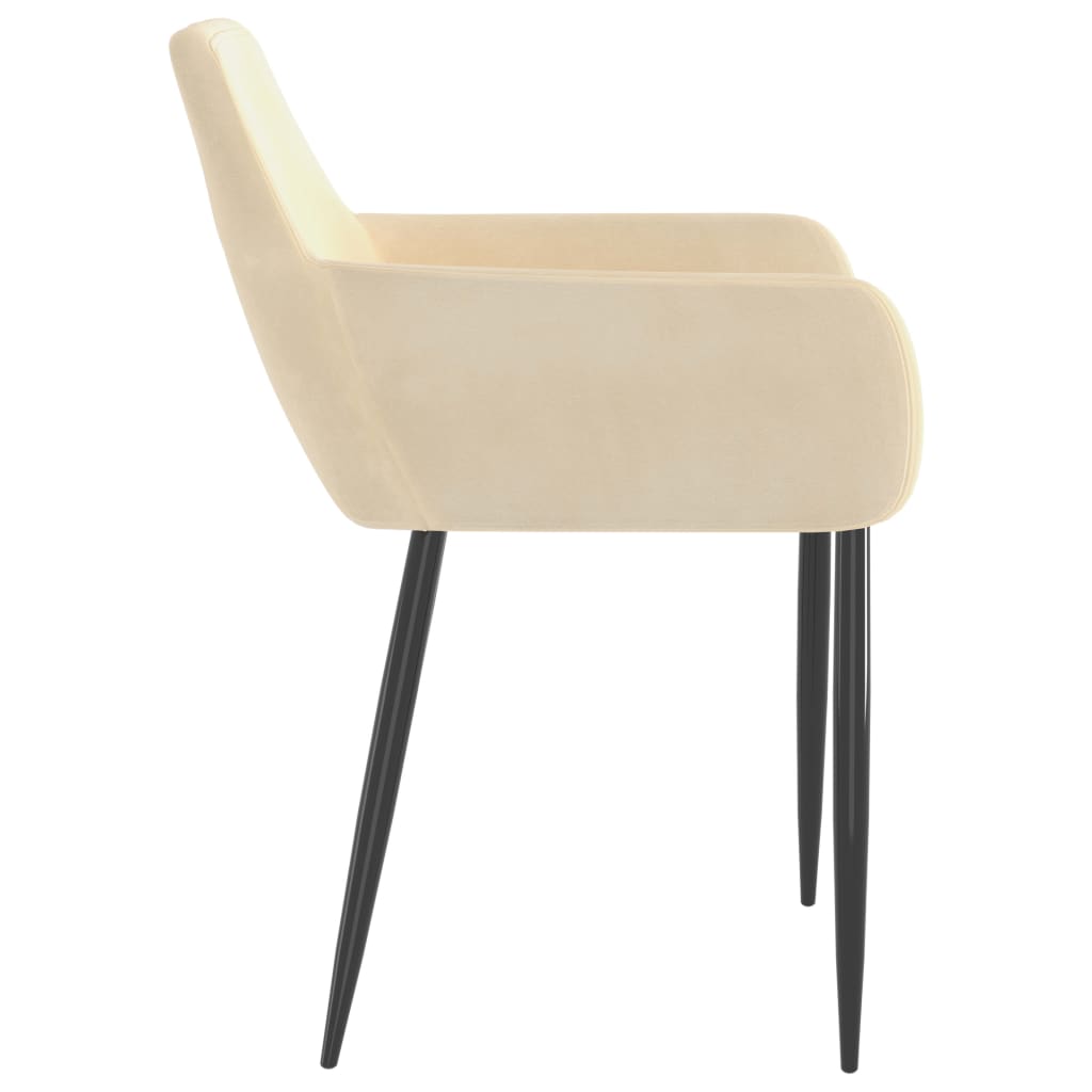 vidaXL Eetkamerstoelen 2 st fluweel blauw