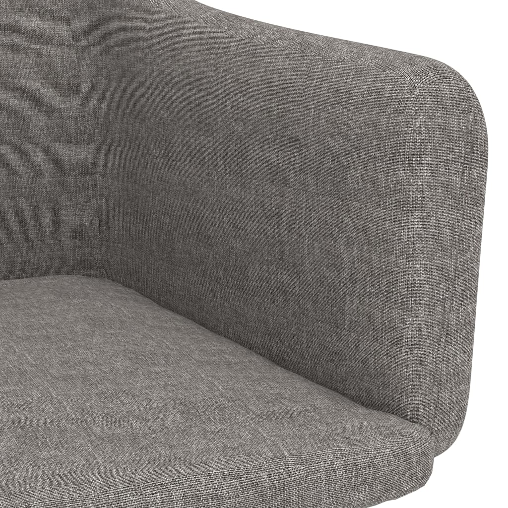 vidaXL Eetkamerstoelen 2 st stof lichtgrijs