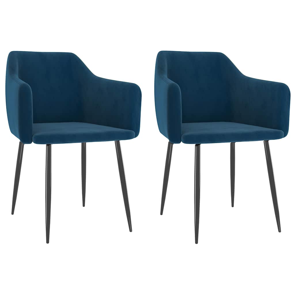 vidaXL Eetkamerstoelen 2 st fluweel lichtgroen