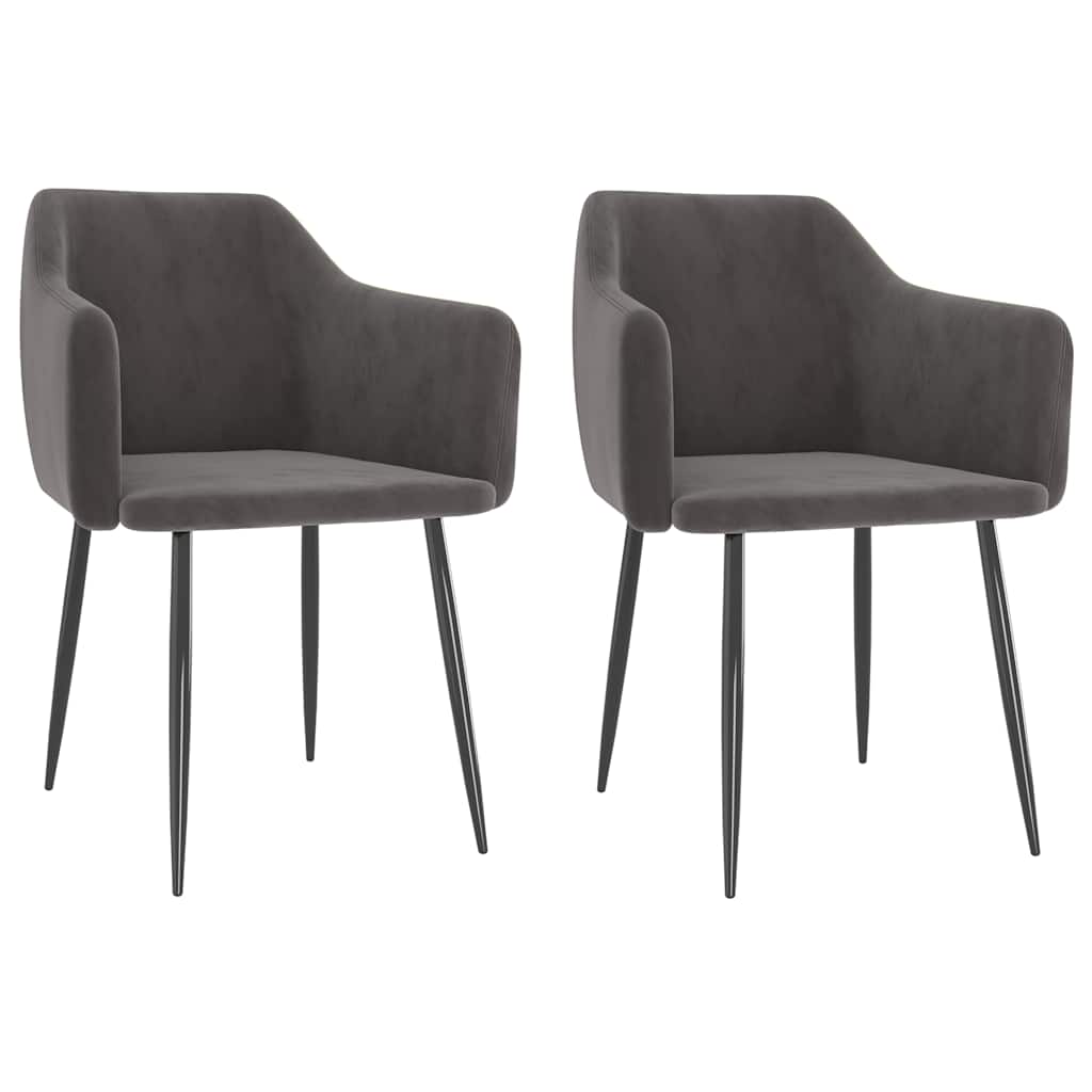 vidaXL Eetkamerstoelen 2 st fluweel lichtgroen