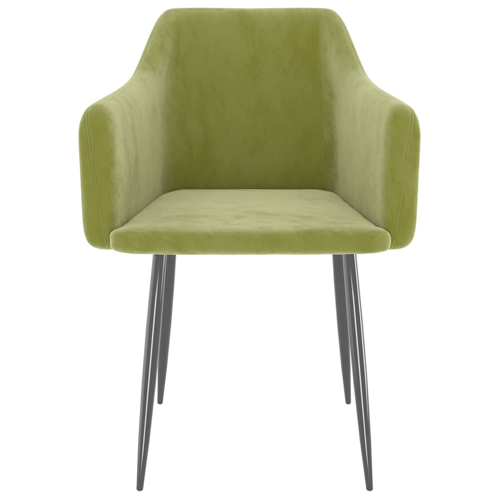 vidaXL Eetkamerstoelen 2 st fluweel lichtgroen