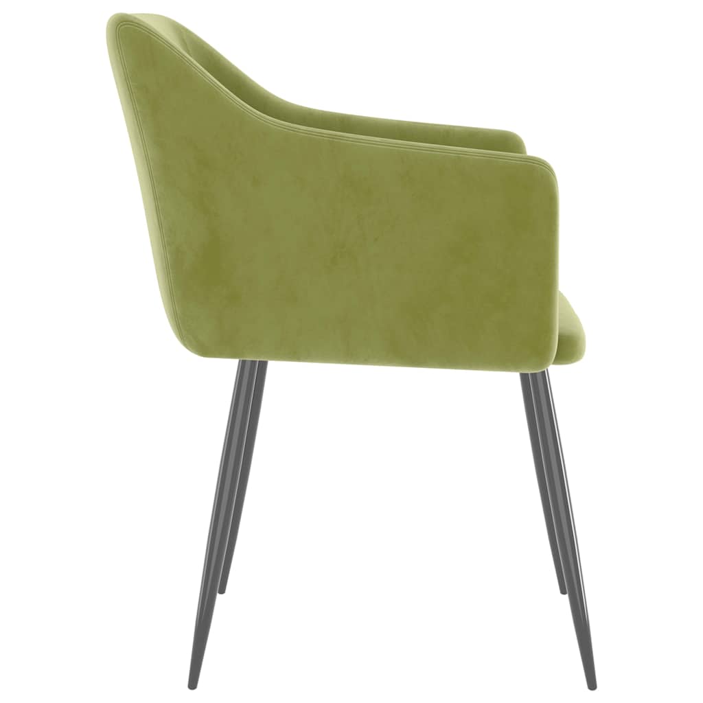 vidaXL Eetkamerstoelen 2 st fluweel lichtgroen