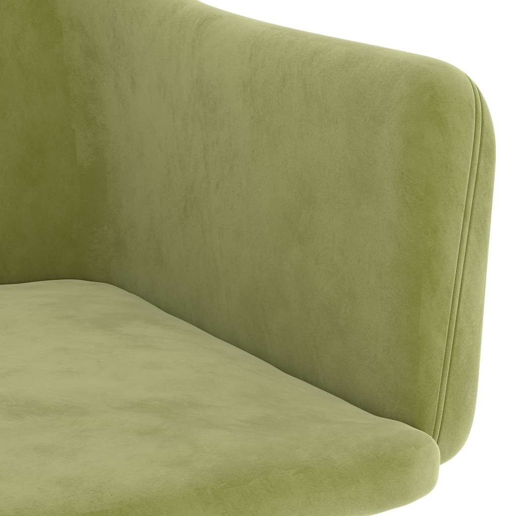 vidaXL Eetkamerstoelen 2 st fluweel lichtgroen