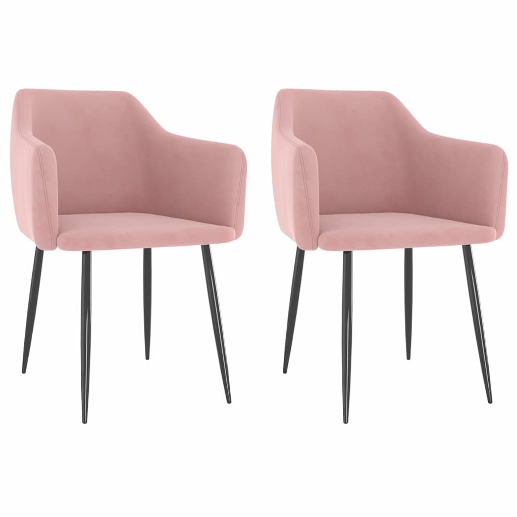 vidaXL Eetkamerstoelen 2 st fluweel lichtgroen