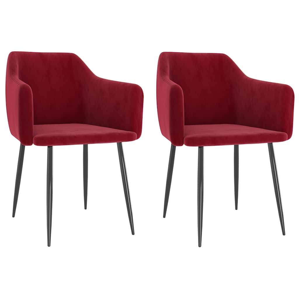 vidaXL Eetkamerstoelen 2 st fluweel lichtgroen