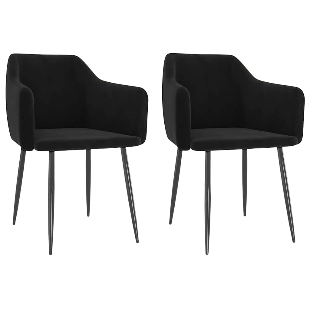 vidaXL Eetkamerstoelen 2 st fluweel lichtgroen