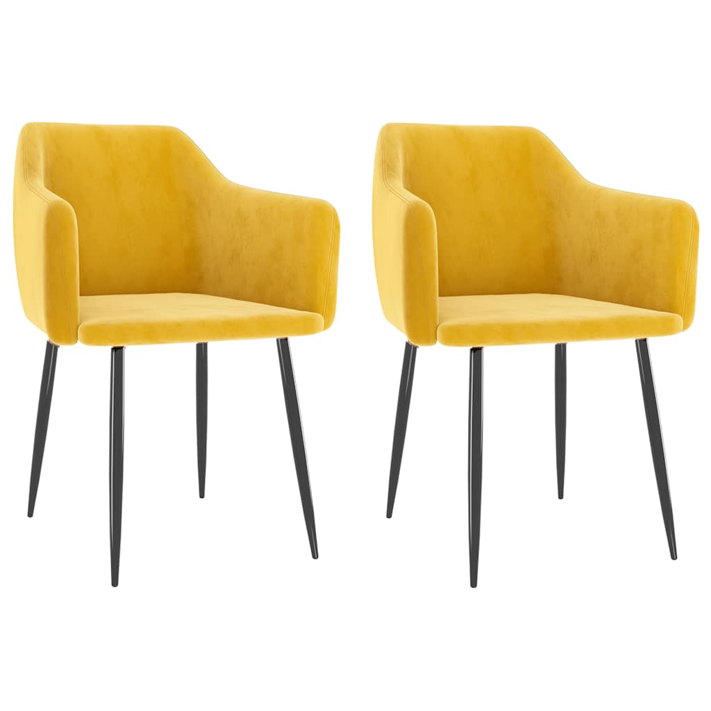 vidaXL Eetkamerstoelen 2 st fluweel lichtgroen