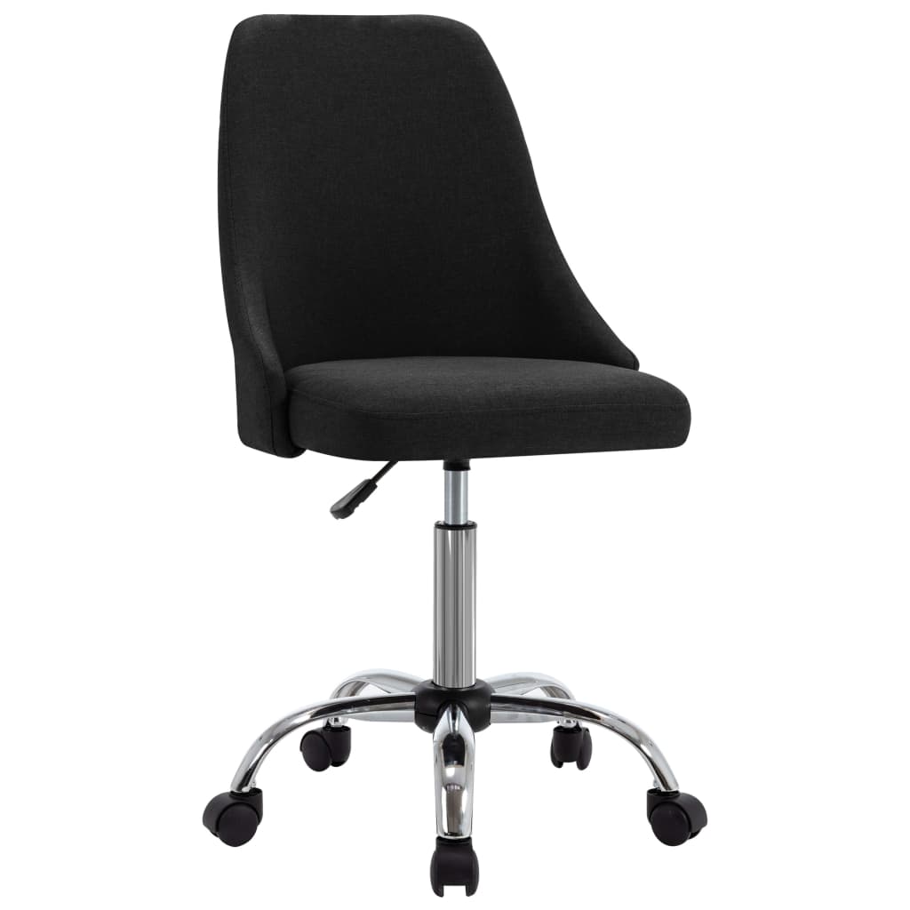 vidaXL Eetkamerstoelen 2 st stof zwart