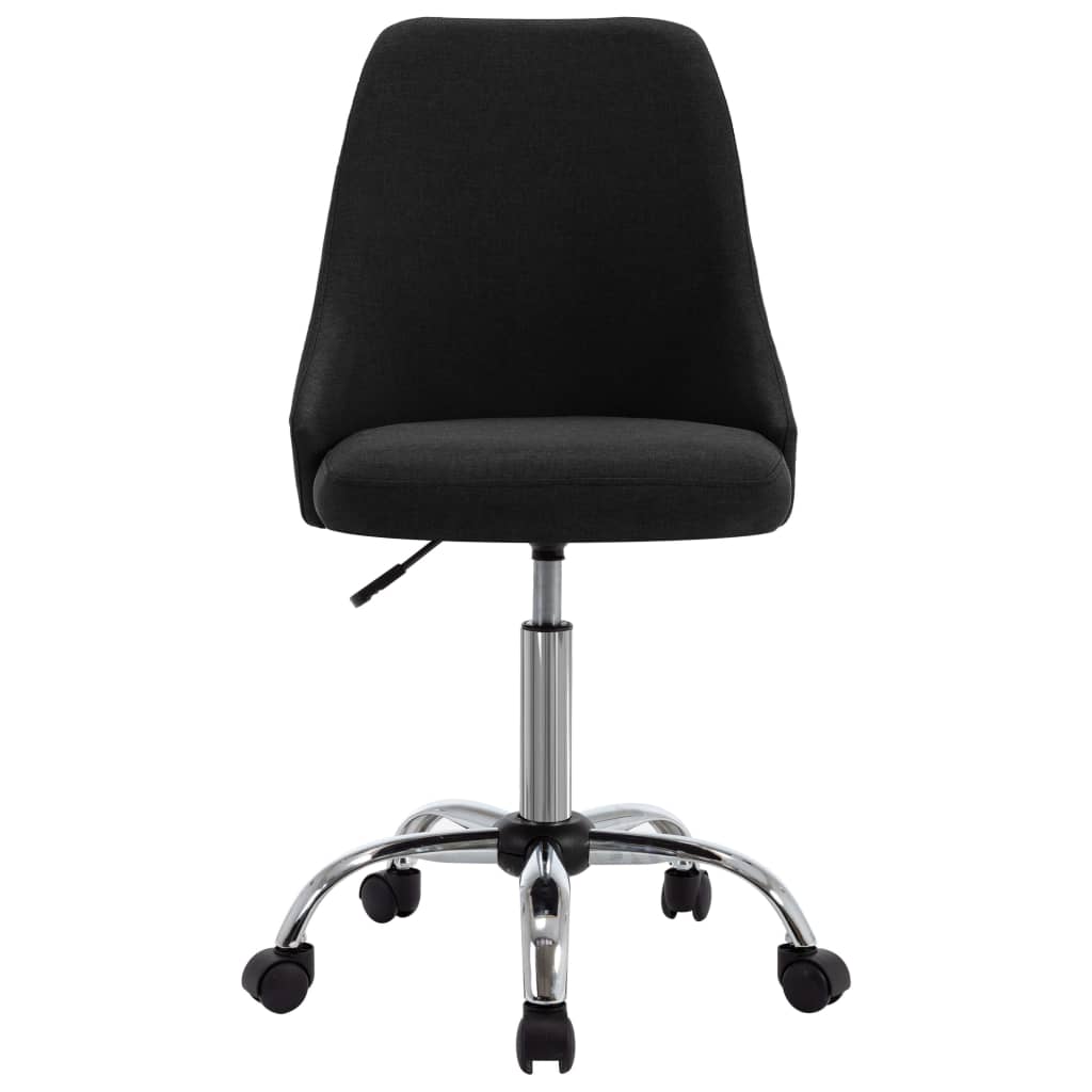vidaXL Eetkamerstoelen 2 st stof zwart