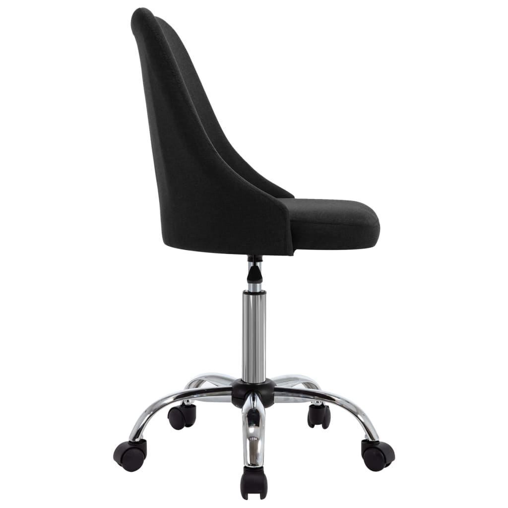 vidaXL Eetkamerstoelen 2 st stof zwart