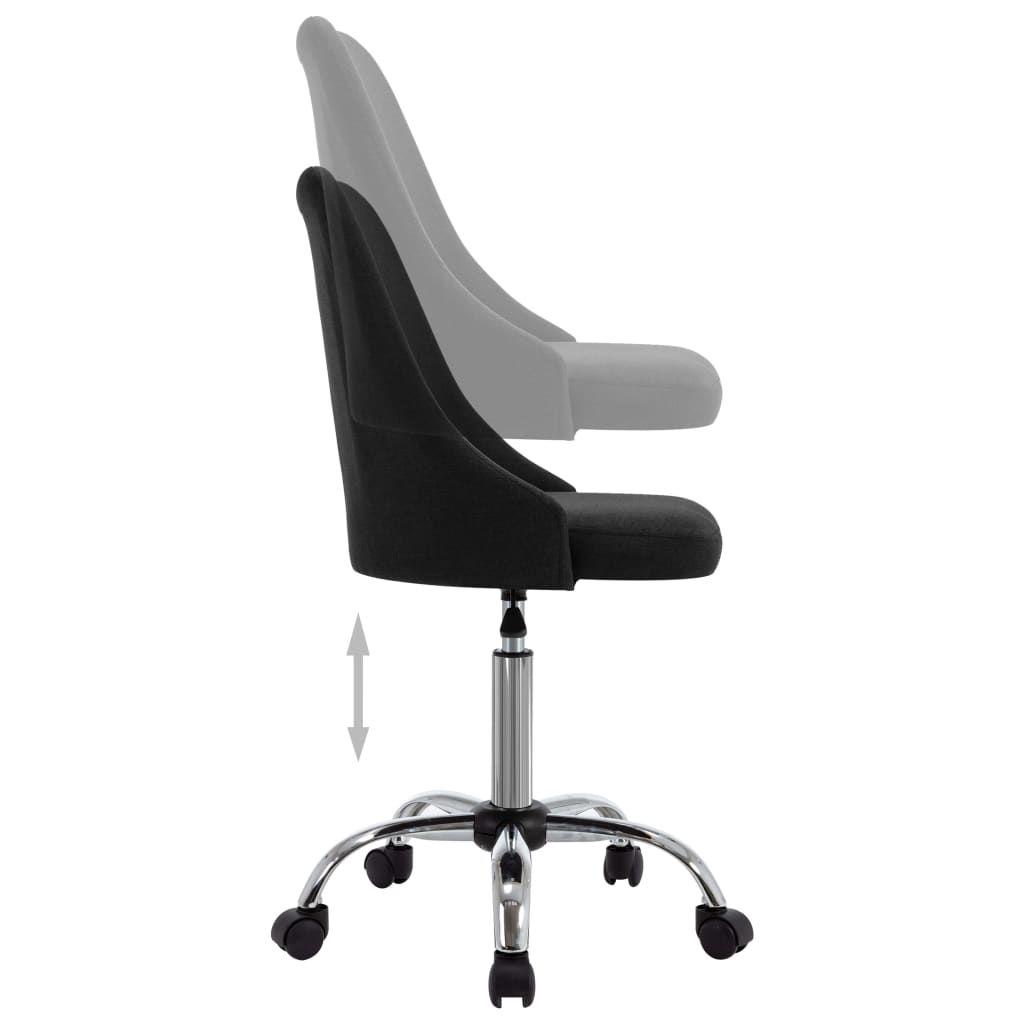 vidaXL Eetkamerstoelen 2 st stof zwart
