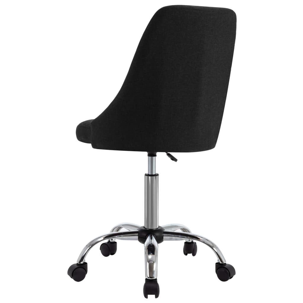vidaXL Eetkamerstoelen 2 st stof zwart