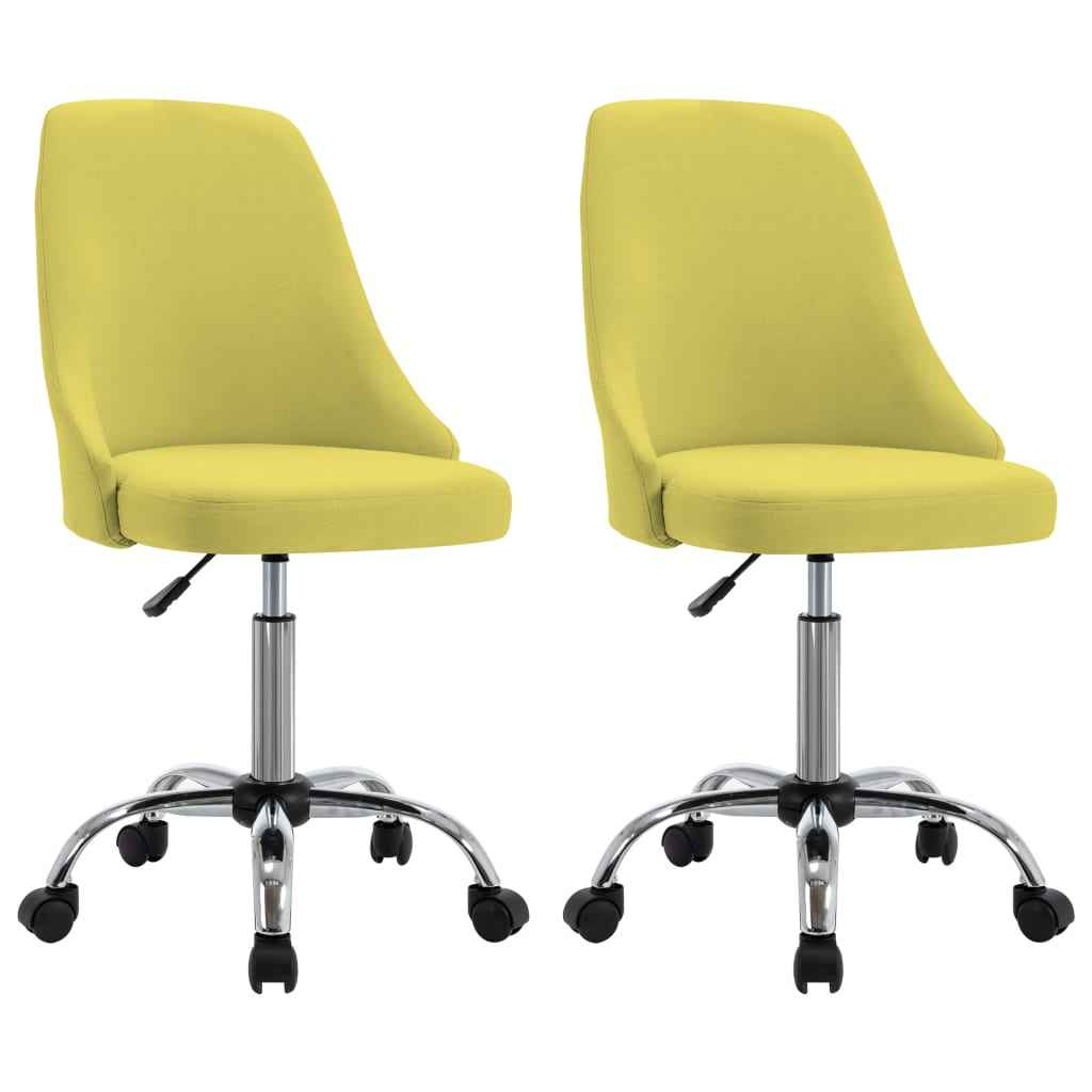 vidaXL Eetkamerstoelen 2 st stof zwart