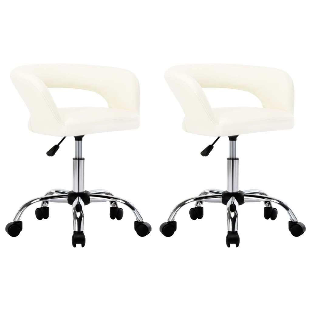 vidaXL Eetkamerstoelen 2 st kunstleer zwart