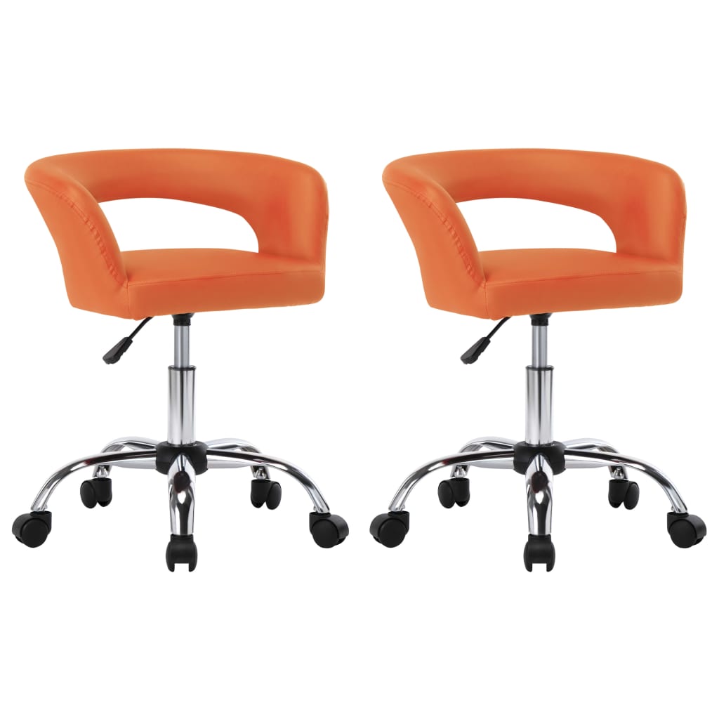 vidaXL Eetkamerstoelen 2 st kunstleer zwart