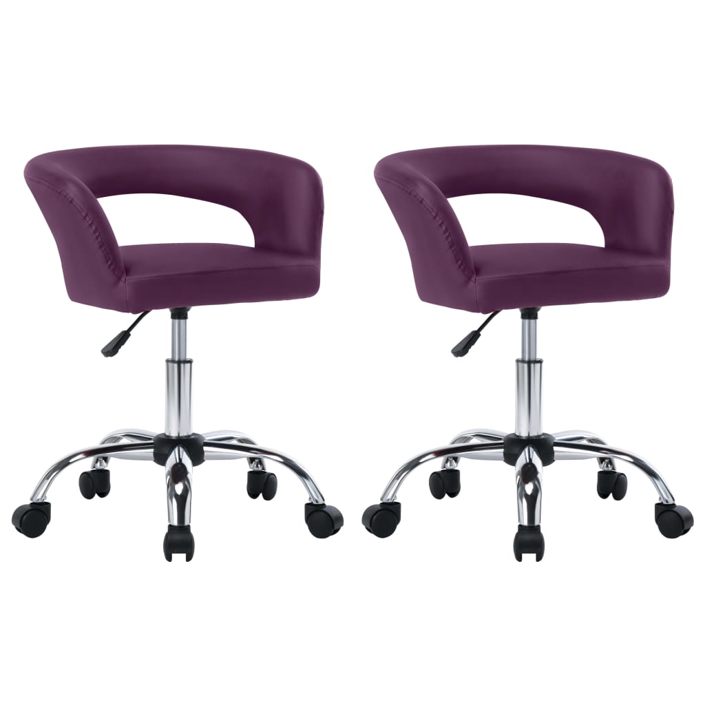 vidaXL Eetkamerstoelen 2 st kunstleer zwart