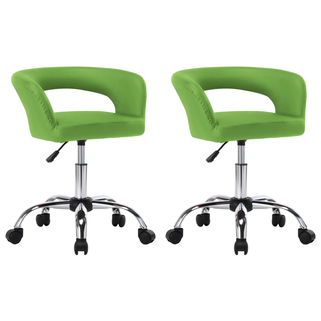 vidaXL Eetkamerstoelen 2 st kunstleer zwart
