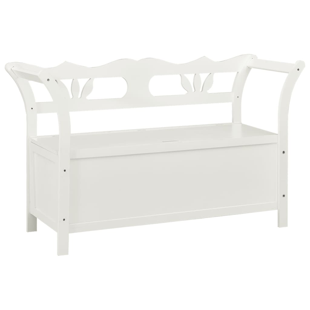 vidaXL Opbergbankje 126x42x75 cm hout wit