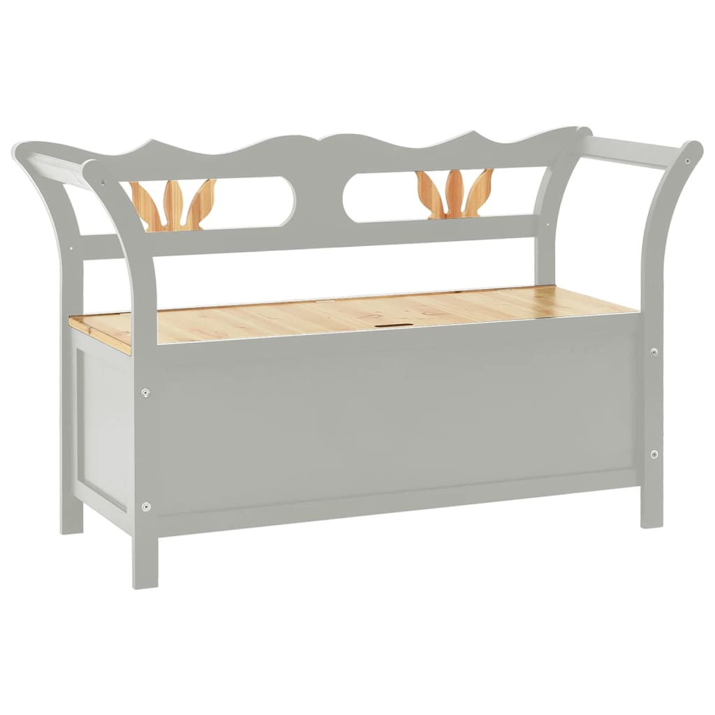 vidaXL Opbergbankje 126x42x75 cm hout wit