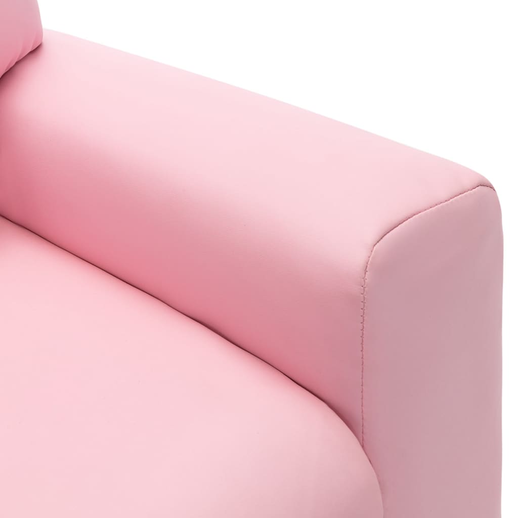 vidaXL Kinderfauteuil verstelbaar kunstleer zwart