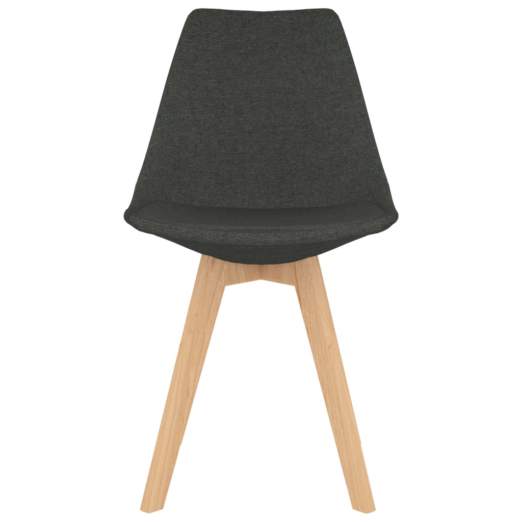 vidaXL Eetkamerstoelen 2 st stof donkergrijs