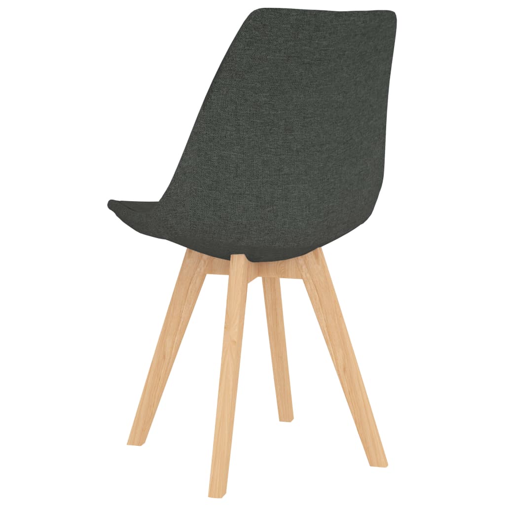 vidaXL Eetkamerstoelen 2 st stof donkergrijs