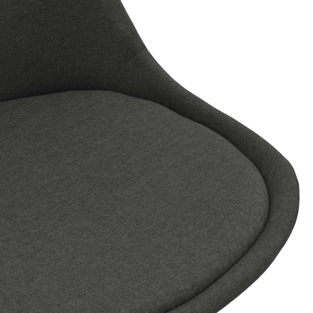 vidaXL Eetkamerstoelen 2 st stof donkergrijs