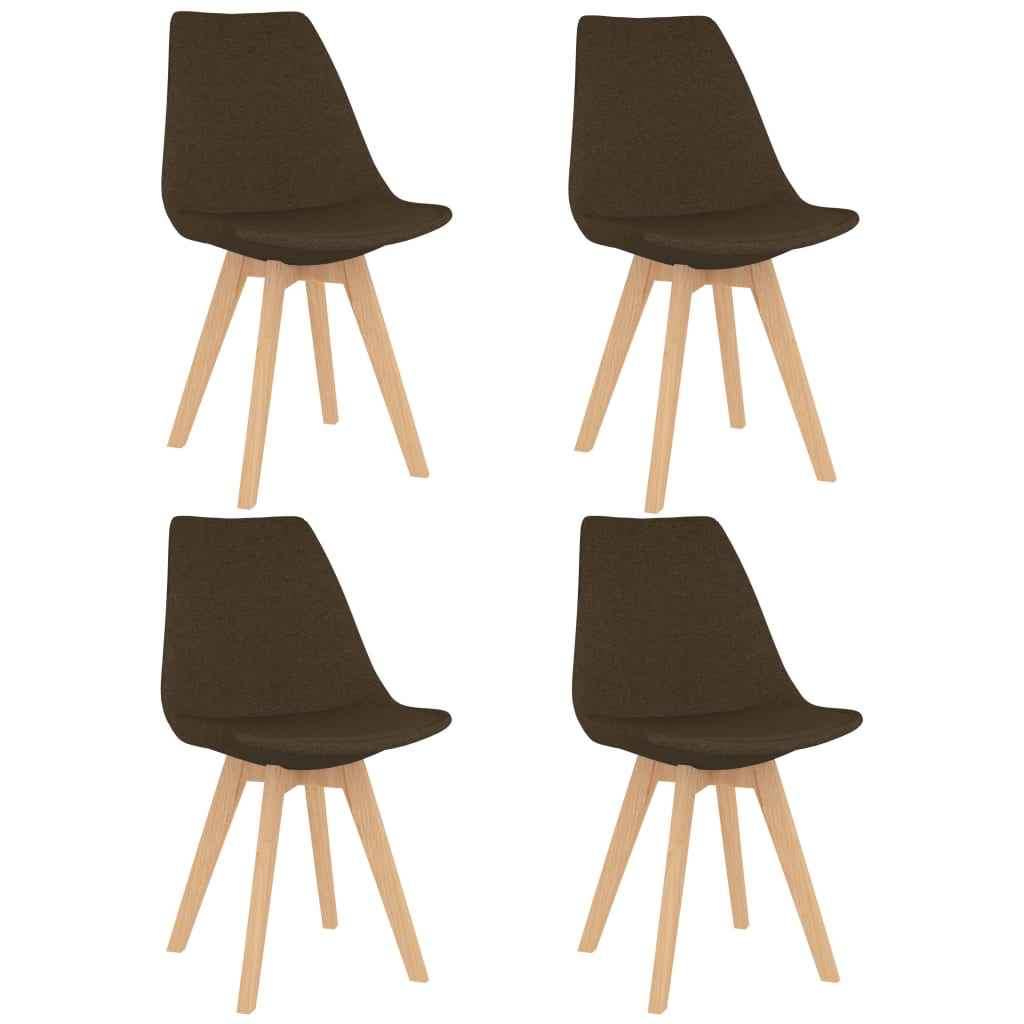 vidaXL Eetkamerstoelen 2 st stof donkergrijs