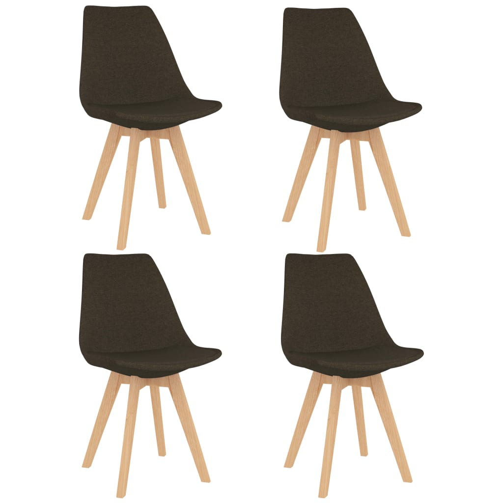 vidaXL Eetkamerstoelen 2 st stof donkergrijs