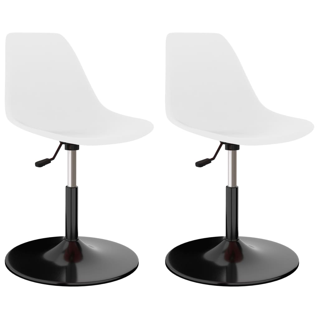 vidaXL Eetkamerstoelen 2 st draaibaar PP blauw
