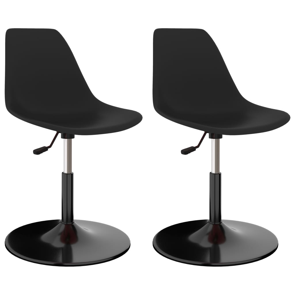 vidaXL Eetkamerstoelen 2 st draaibaar PP blauw
