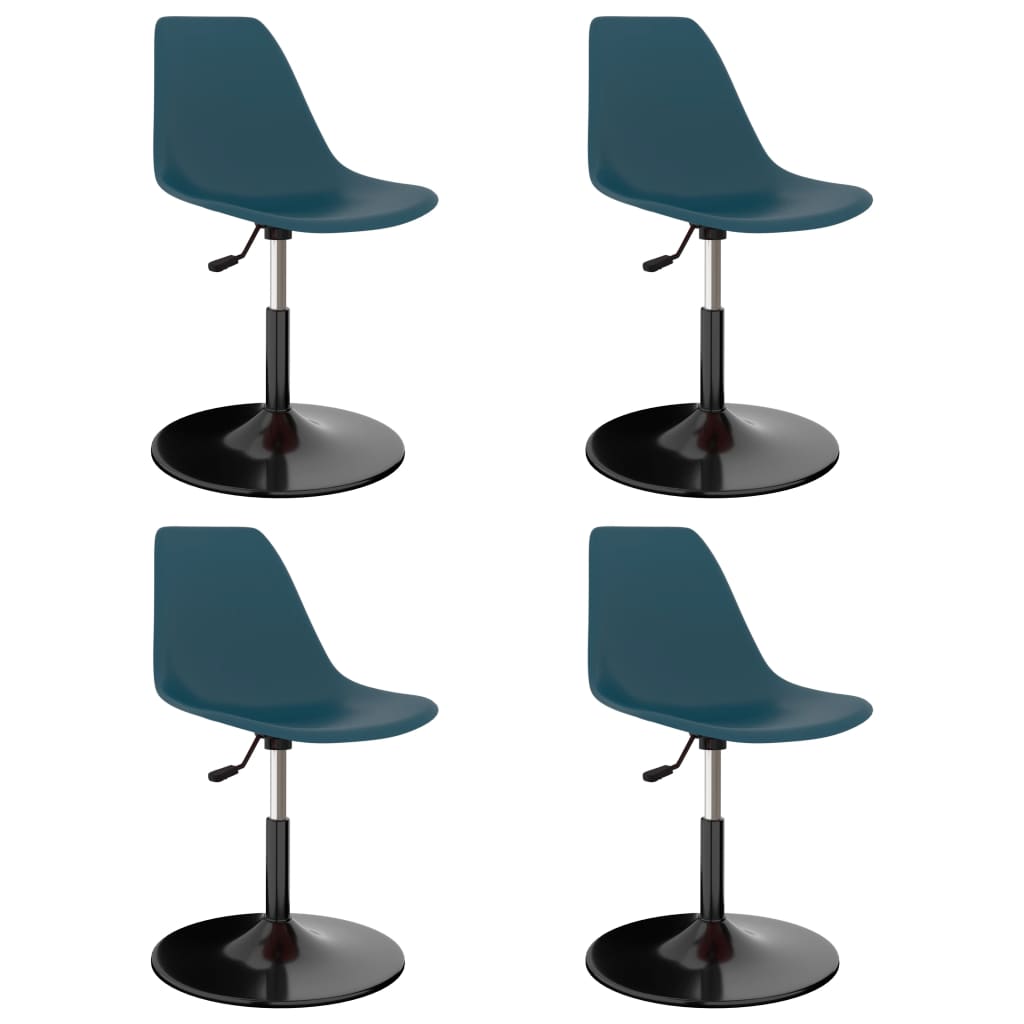 vidaXL Eetkamerstoelen 2 st draaibaar PP blauw
