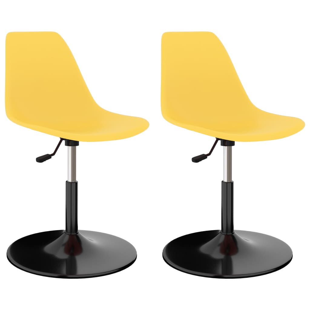 vidaXL Eetkamerstoelen 2 st draaibaar PP blauw