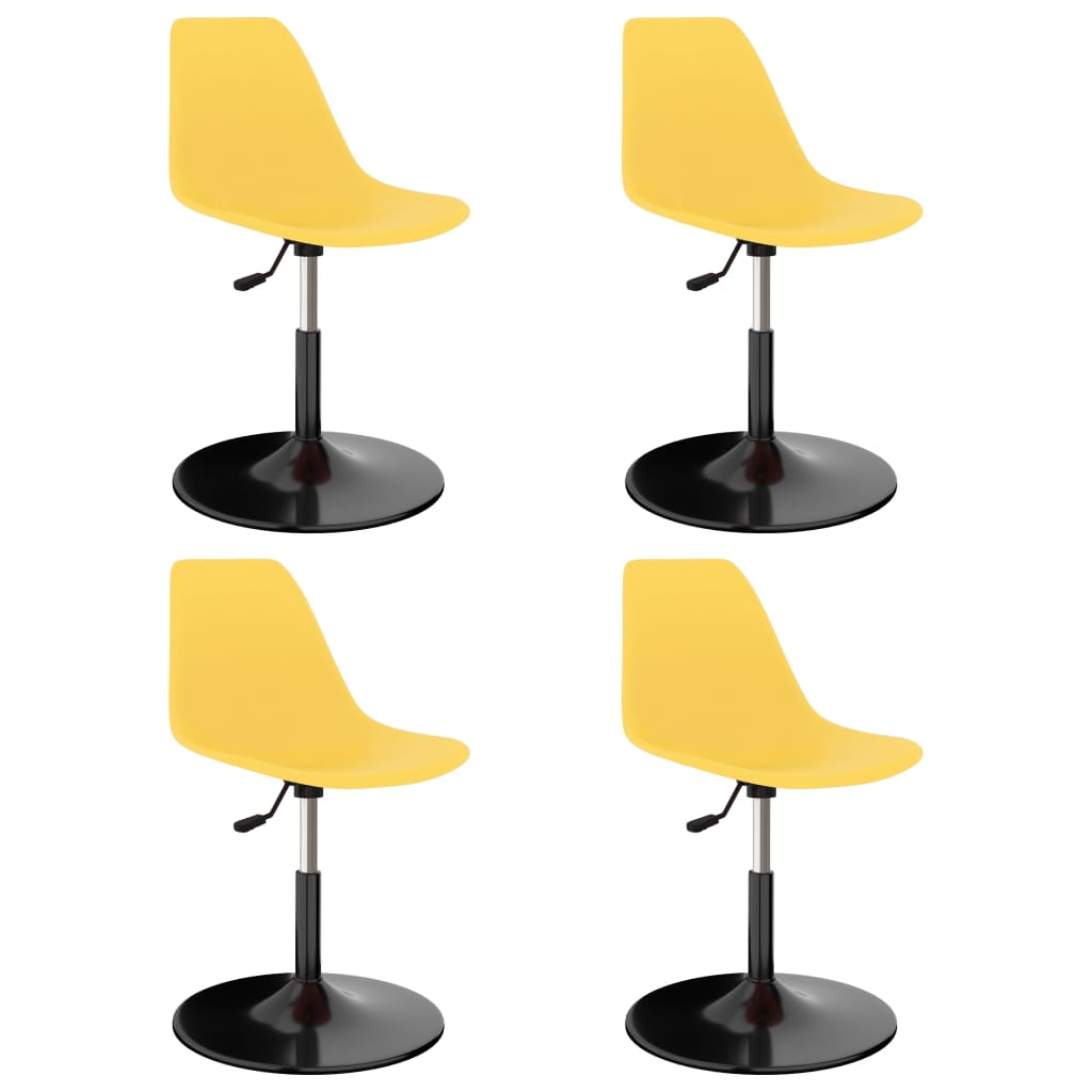 vidaXL Eetkamerstoelen 2 st draaibaar PP blauw