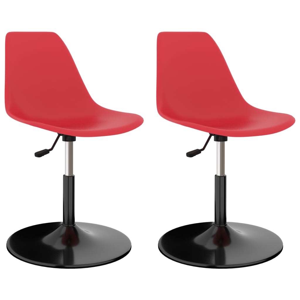 vidaXL Eetkamerstoelen 2 st draaibaar PP blauw
