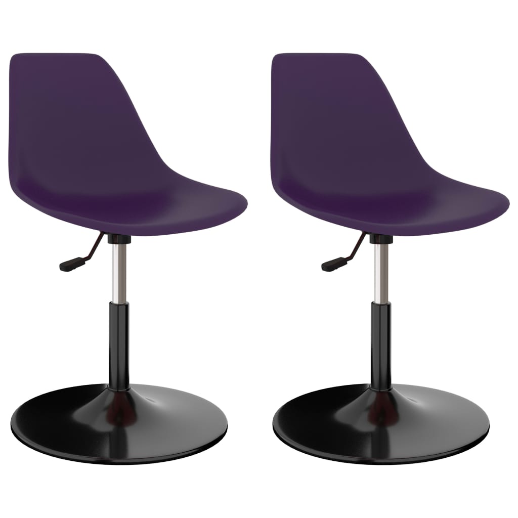 vidaXL Eetkamerstoelen 2 st draaibaar PP blauw