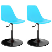 vidaXL Eetkamerstoelen 2 st draaibaar PP blauw