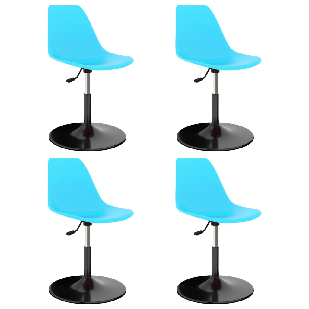 vidaXL Eetkamerstoelen 2 st draaibaar PP blauw