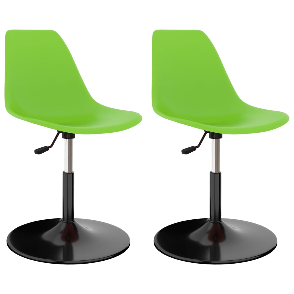 vidaXL Eetkamerstoelen 2 st draaibaar PP blauw