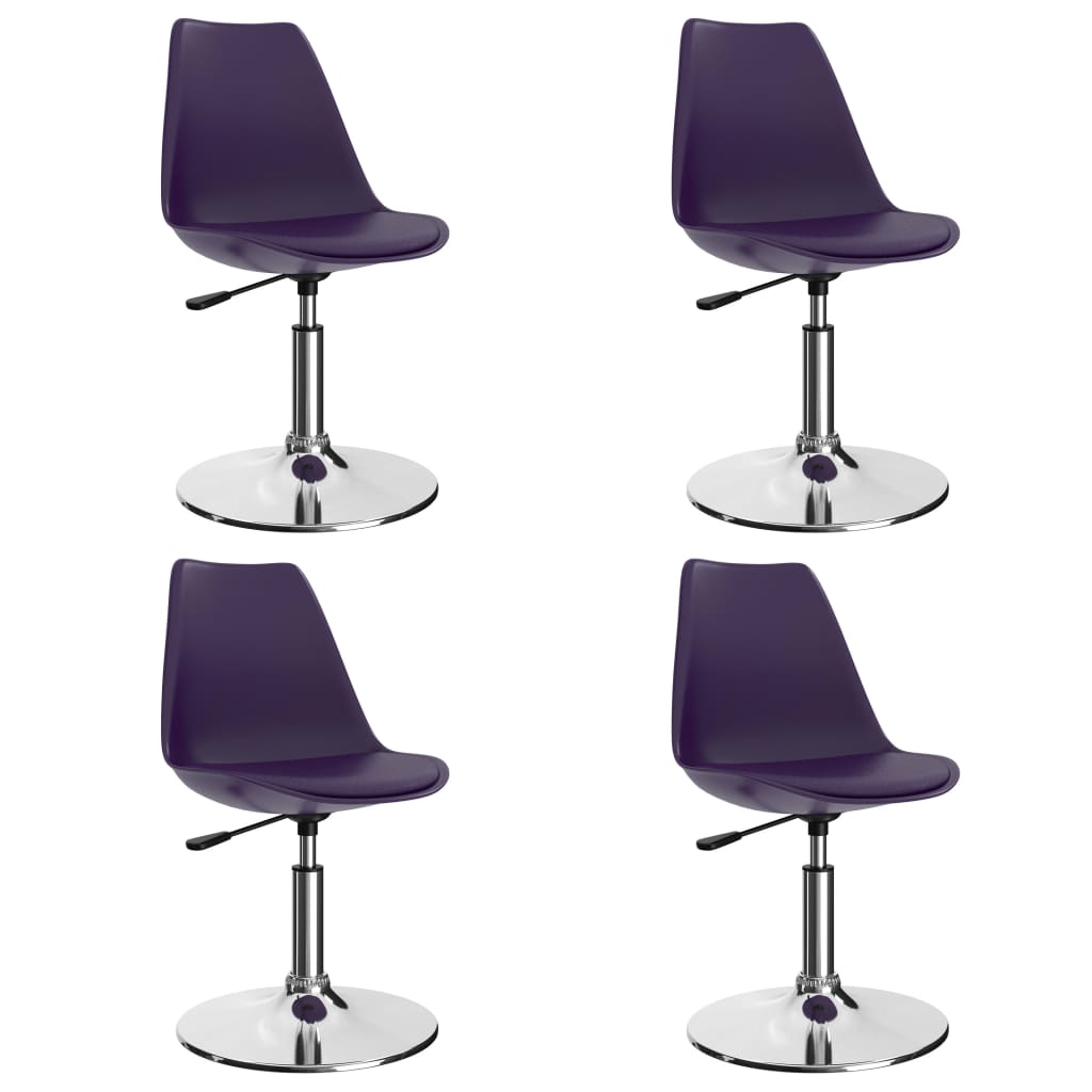 vidaXL Eetkamerstoelen draaibaar 2 st kunstleer wit