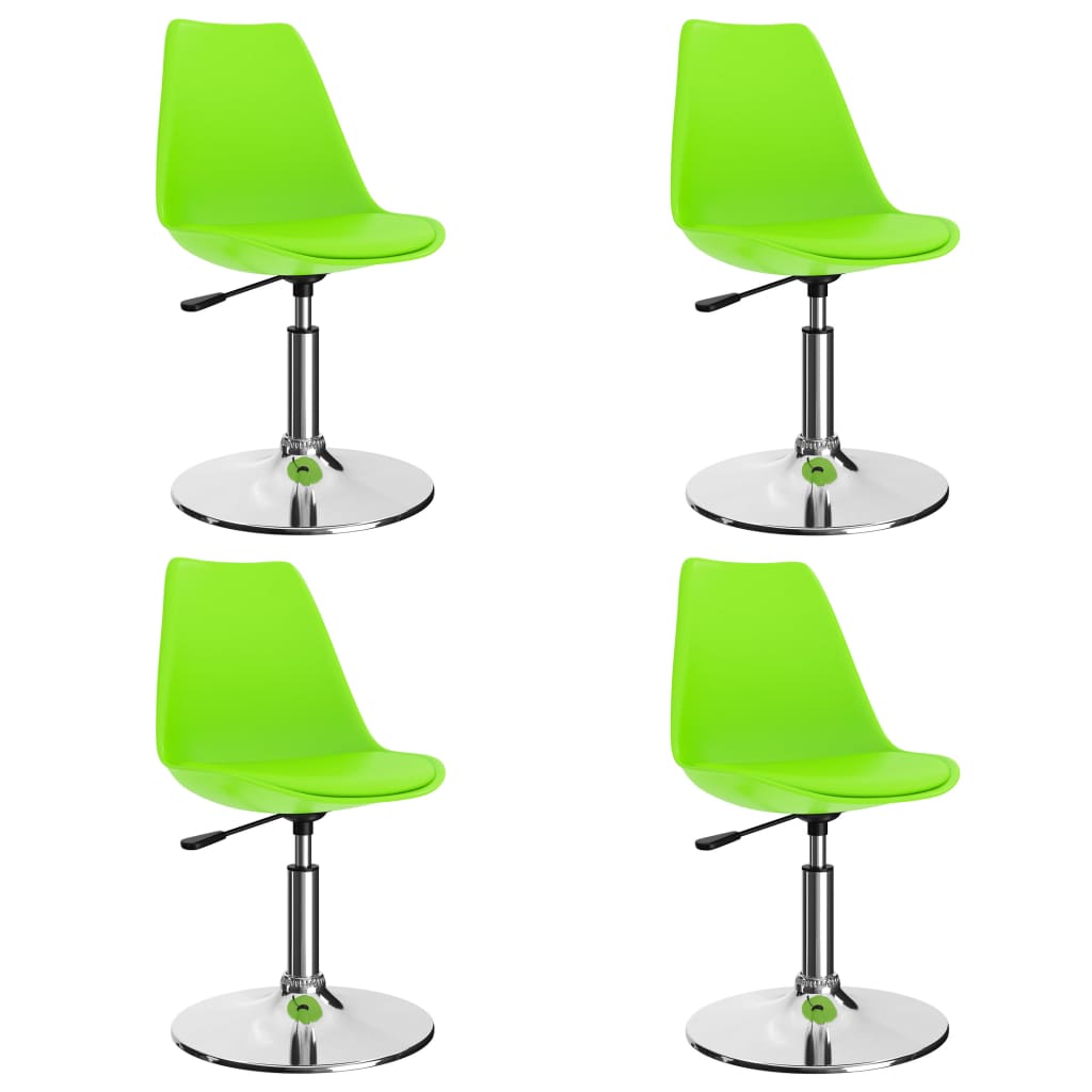 vidaXL Eetkamerstoelen draaibaar 2 st kunstleer wit