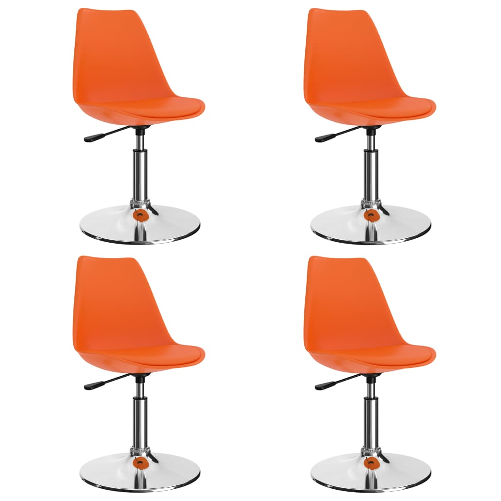 vidaXL Eetkamerstoelen draaibaar 2 st kunstleer wit