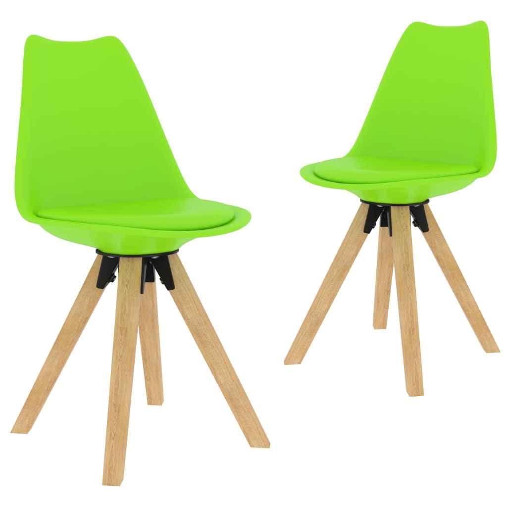 vidaXL Eetkamerstoelen 4 st PP en massief beukenhout wit