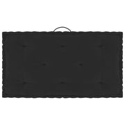 vidaXL Palletvloerkussen 73x40x7 cm katoen zwart
