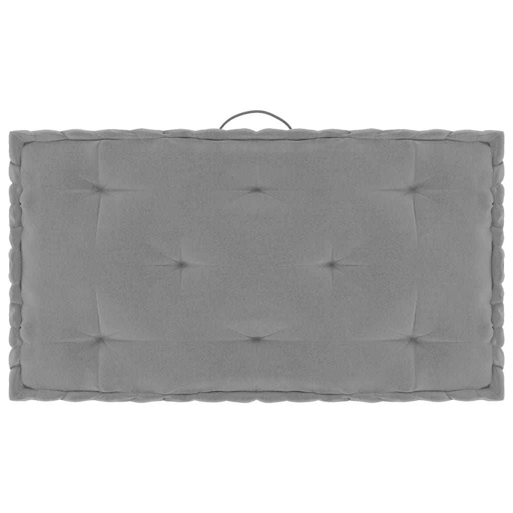 vidaXL Palletvloerkussen 73x40x7 cm katoen zwart