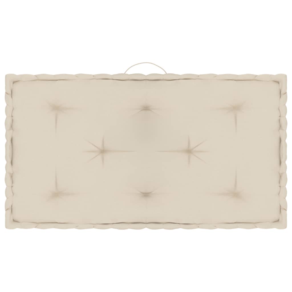 vidaXL Palletvloerkussen 73x40x7 cm katoen zwart