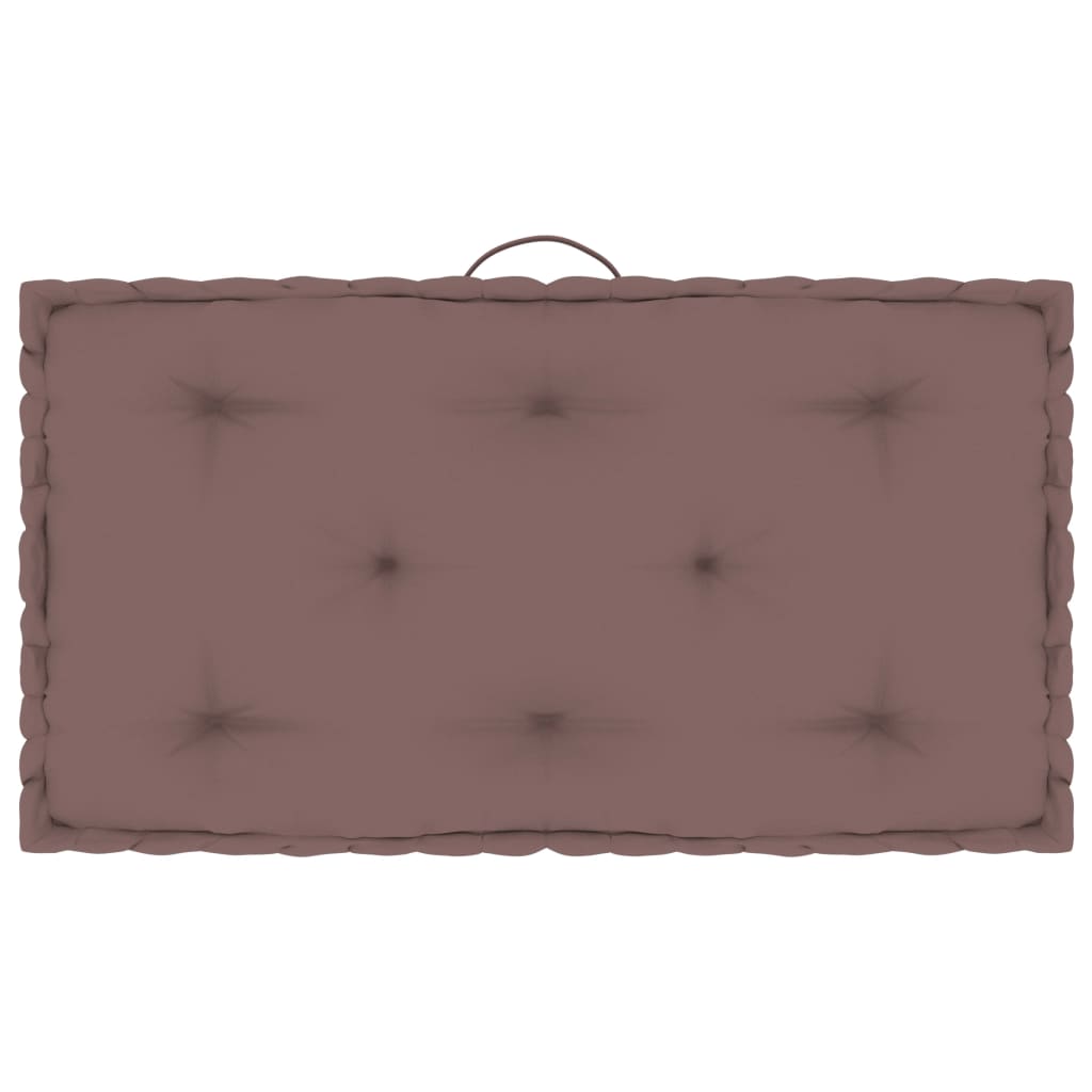 vidaXL Palletvloerkussen 73x40x7 cm katoen zwart