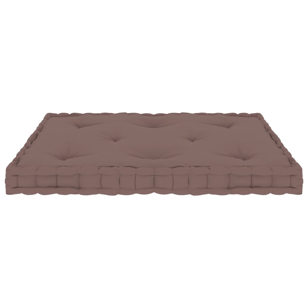 vidaXL Palletvloerkussen 73x40x7 cm katoen zwart