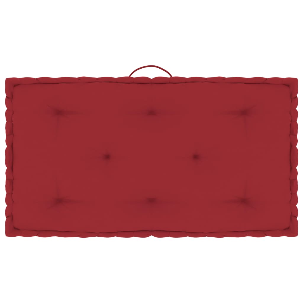 vidaXL Palletvloerkussen 73x40x7 cm katoen zwart